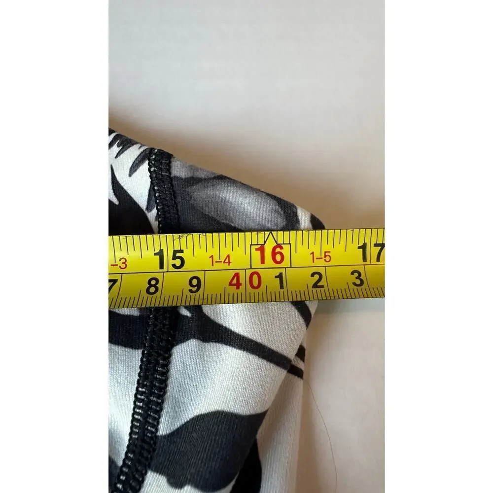 Lululemon Size Small Black White Floral Gym Unique Workout Yoga Pilate Tank Top